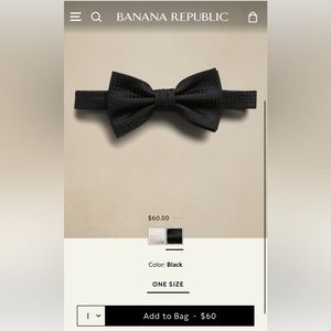 Banana Republic Silk Bow Tie